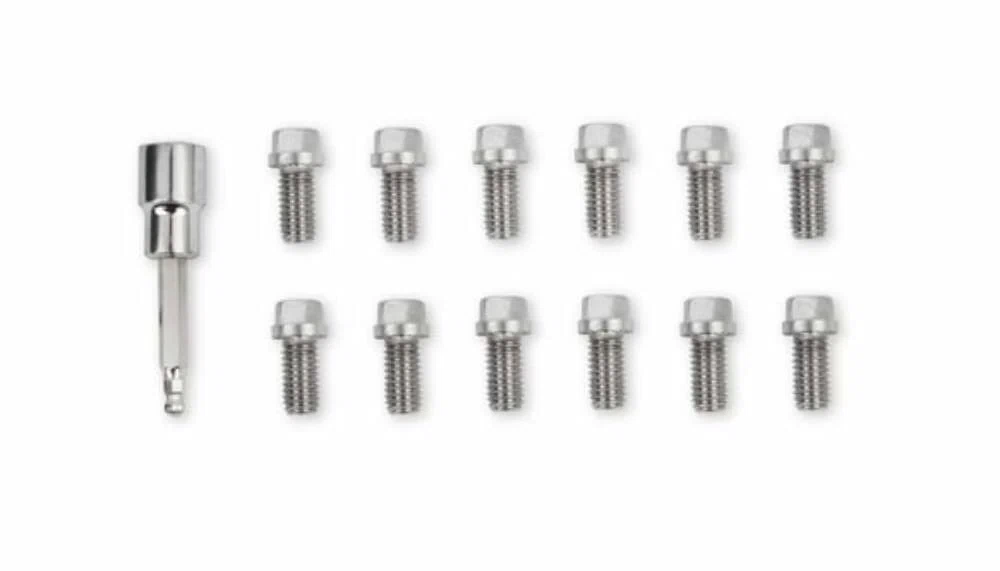 Mr. Gasket Headlock Locking Header Bolts - 3_8-16 x 3_4 Inch - Set of 12 - 2230G